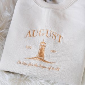 August Embroidered Sweatshirt Live For The Hope Of It All Inspirational Sweatshirt Motivational Sweatshirt Unique revetee 5