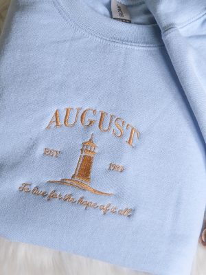 August Embroidered Sweatshirt Live For The Hope Of It All Inspirational Sweatshirt Motivational Sweatshirt Unique revetee 6