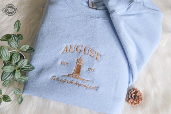 August Embroidered Sweatshirt Live For The Hope Of It All Inspirational Sweatshirt Motivational Sweatshirt Unique revetee 6