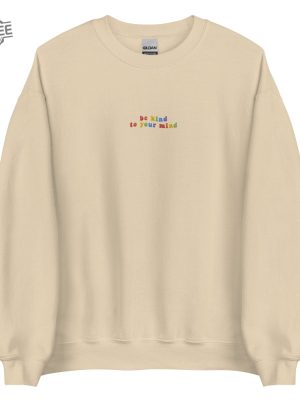 Mental Health Embroidered Sweatshirt Embroidered Crewneck Trendy Sweatshirt Preppy Sweatshirt Positive Sweatshirt Unique revetee 5