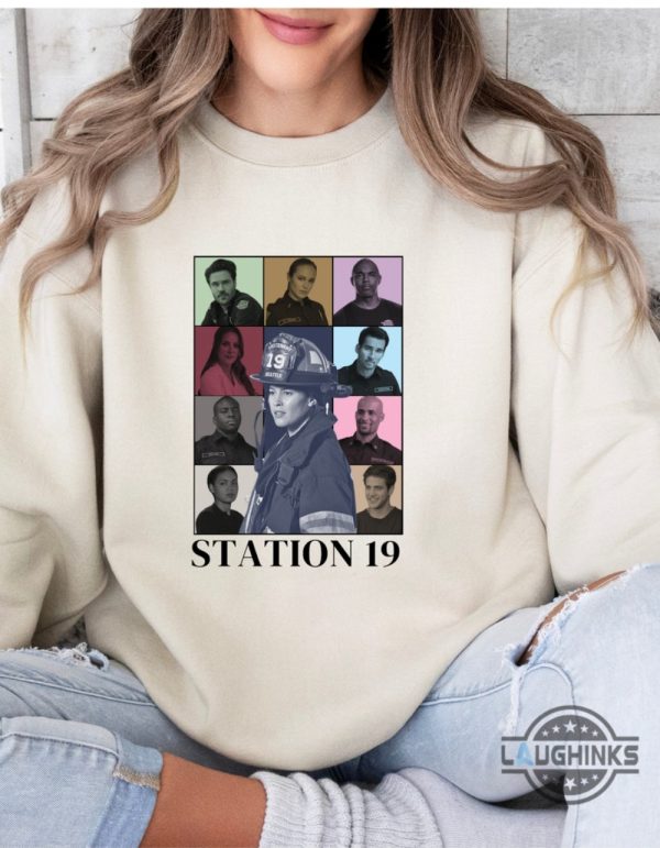 station 19 shirt sweatshirt hoodie mens womens cast station 19 era 2024 shirts disney plus maya carina andy ben travis vic jack eras tour tshirt gift for fans laughinks 1