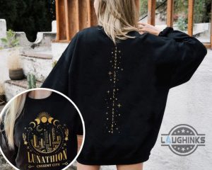 lunathion crescent city shirt sweatshirt hoodie through love all is possible bookish tee sarah j maas throne of glass book shirts lunathion map tshirt acotar laughinks 1