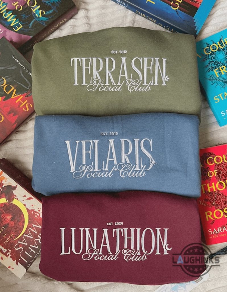 Throne Of Glass Sarah J Maas Embroidered Sweatshirt Tshirt Hoodie Mens Womens Velaris Terrasen 5137