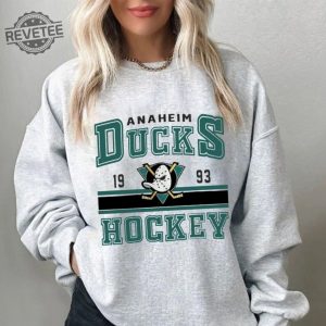 Vintage Anaheim Mighty Ducks Shirt Merch Vintage 90S Sweatshirt Hockey Retro Unisex Crewneck Gift For Fan College Unique revetee 2
