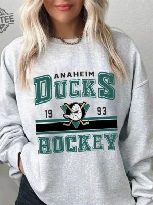 Vintage Anaheim Mighty Ducks Shirt Merch Vintage 90S Sweatshirt Hockey Retro Unisex Crewneck Gift For Fan College Unique revetee 2