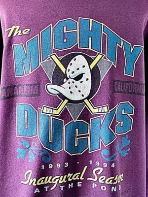 Vintage 90S Anaheim Mighty Ducks Crewneck Sweatshirt Mighty Ducks Shirt Mighty Ducks Sweater Mighty Ducks Fan Hockey Shirt Unique revetee 2