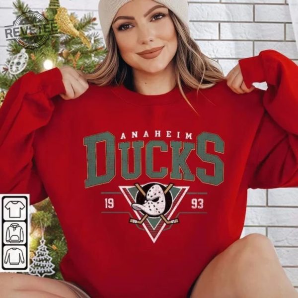 Vintage 90S Anaheim Mighty Ducks Sweatshirt Anaheim Mighty Ducks Shirt Gifts For Ducks Hockey Fans Unique revetee 1
