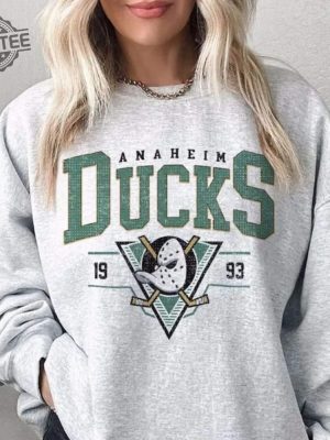 Vintage 90S Anaheim Mighty Ducks Sweatshirt Anaheim Mighty Ducks Shirt Gifts For Ducks Hockey Fans Unique revetee 2