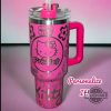 sanrio hello kitty stainless steel tumbler 40 oz kawaii cute cartoon cat stanley tumbler dupe 40oz custom name kitty pink travel cups hello kitty engraved cup laughinks 1