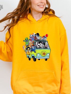 Halloween Stitch Sweatshirt Horror Movie Characters Stitch Hoodie Stitch Get In Loser Sweatshirt Halloween Party Sweatshirt Unique revetee 4