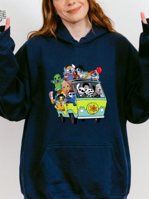 Halloween Stitch Sweatshirt Horror Movie Characters Stitch Hoodie Stitch Get In Loser Sweatshirt Halloween Party Sweatshirt Unique revetee 6