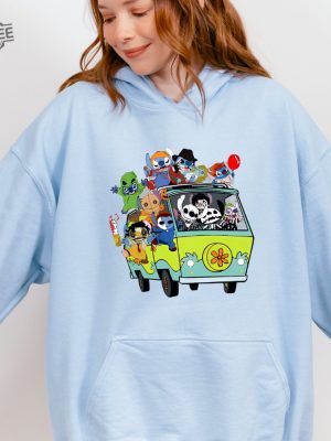 Halloween Stitch Sweatshirt Horror Movie Characters Stitch Hoodie Stitch Get In Loser Sweatshirt Halloween Party Sweatshirt Unique revetee 7