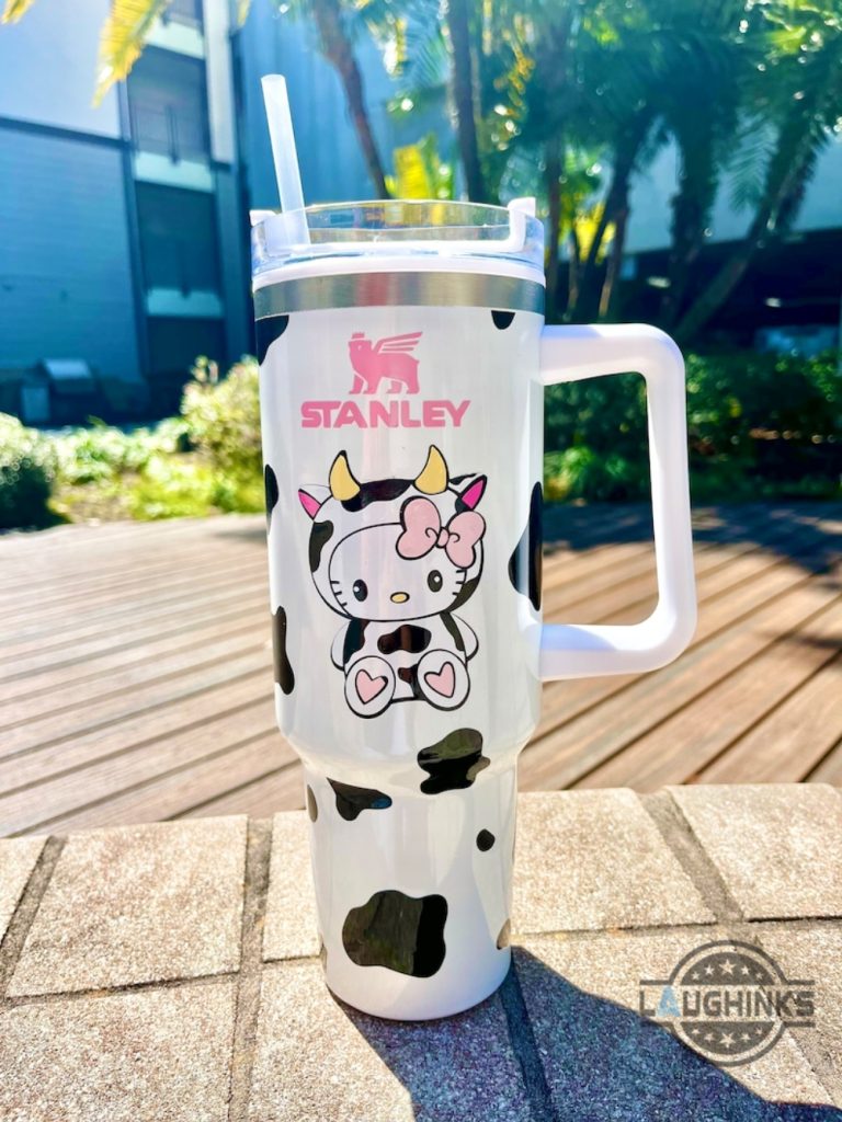 Hello Kitty Cup With Straw 40 Oz Cow Print Hello Kitty Stanley Inspired ...