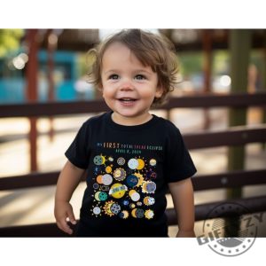 My First Total Solar Eclipse 2024 Toddler Shirt 2T5t Solar Eclipse Gift April 8 2024 Top Cute Moon Sun Phases My First Eclipse Kids Shirt giftyzy 7