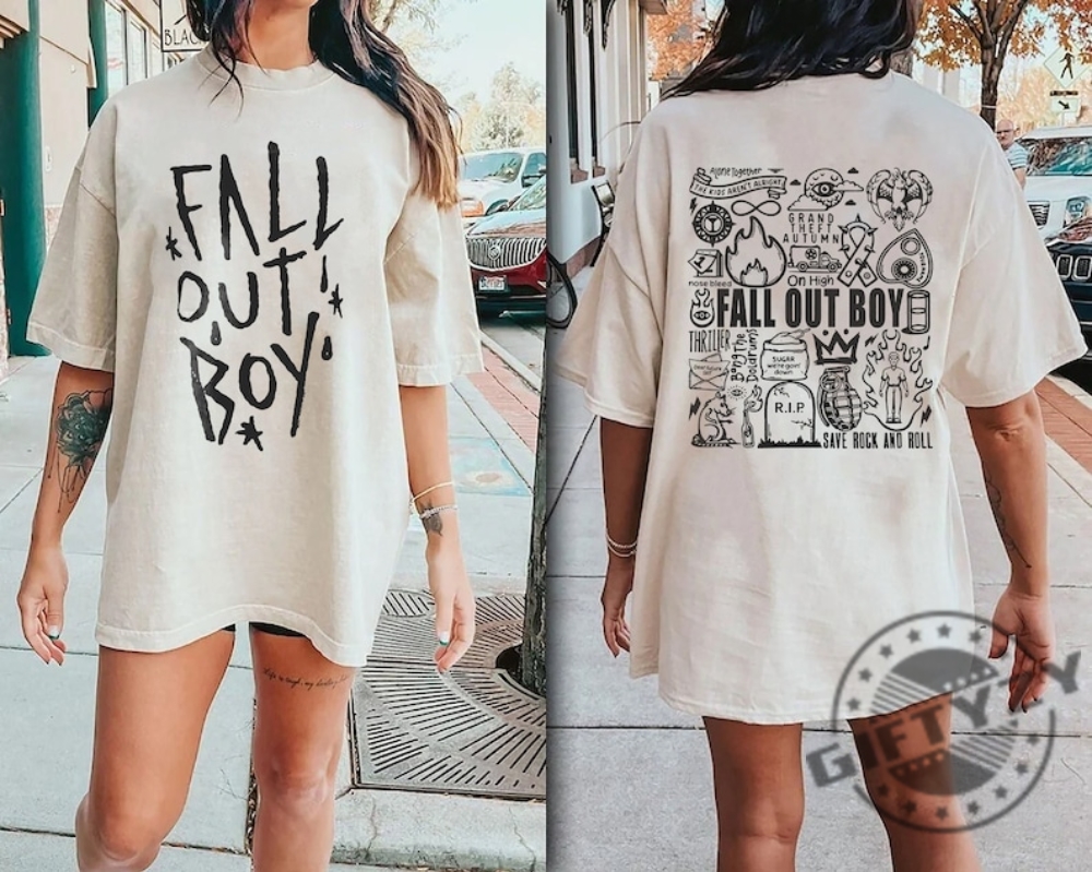 Fall Out Boy Doodle 2024 Shirt Fall Out Boy Band Fan Sweatshirt So Much For Stardust Tour Tshirt Fall Out Boy Band Hoodie Fall Out Boy Concert 2024 Shirt