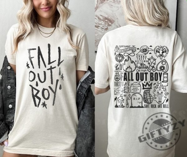 Fall Out Boy Doodle 2024 Shirt Fall Out Boy Band Fan Sweatshirt So Much For Stardust Tour Tshirt Fall Out Boy Band Hoodie Fall Out Boy Concert 2024 Shirt giftyzy 4