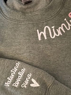 Custom Godmother Sweatshirt Embroidered Godmother Crewneck Sweatshirt With Kids Name Gift For Mom Unique revetee 4