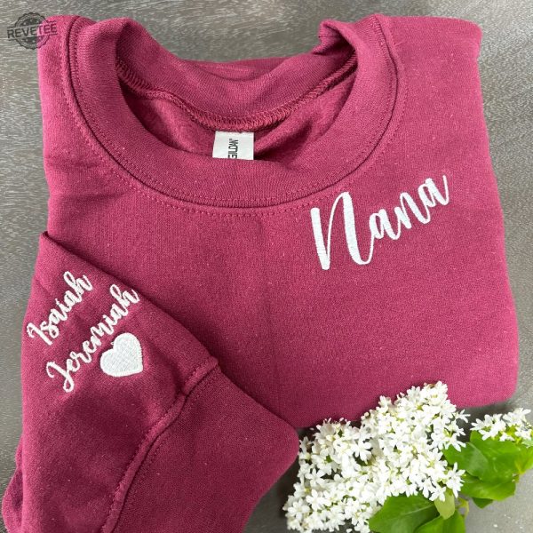 Custom Godmother Sweatshirt Embroidered Godmother Crewneck Sweatshirt With Kids Name Gift For Mom Unique revetee 5