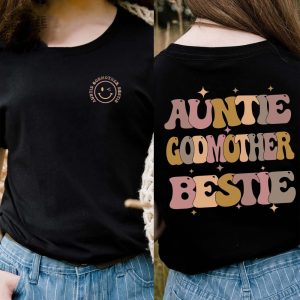 Auntie Godmother Bestie Sweatshirt Auntie Shirt Godmama Sweater Funny Godparent Sweater Aunt God Mother Gift Unique revetee 3