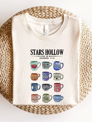 Stars Hollow Mugs Sweatshirt Lukes Coffee Sweater Lukes Diner Hoodie Mugs Of Stars Hollow Annual Events Sweatshirt Unique revetee 3