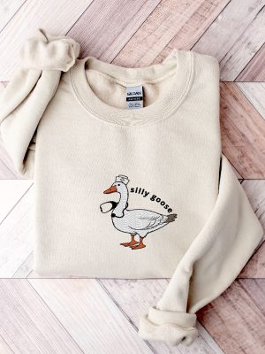 Embroidered Nurse Silly Goose Sweatshirt Trendy Sweatshirt Gift For Her Silly Goose University Funny Embroidered Shirt Unique revetee 2