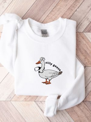 Embroidered Nurse Silly Goose Sweatshirt Trendy Sweatshirt Gift For Her Silly Goose University Funny Embroidered Shirt Unique revetee 5