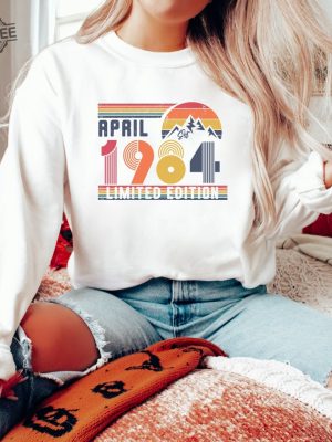 1984 Sweatshirt 1984 Birthday Sweatshirt Sweater 1984 Birthday Year Number Sweat For Women Or Man Unique revetee 4