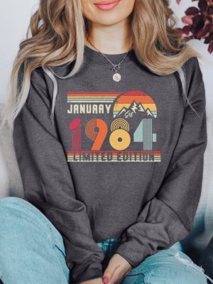 1984 Sweatshirt 1984 Birthday Sweatshirt Sweater 1984 Birthday Year Number Sweat For Women Or Man Unique revetee 6