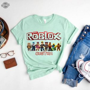 Personalized Roblox Birthday Boy Shirt Family Birthday Tees Bday Family Matching Video Game Birthday Theme Unique revetee 4