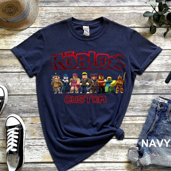 Personalized Roblox Birthday Boy Shirt Family Birthday Tees Bday Family Matching Video Game Birthday Theme Unique revetee 5