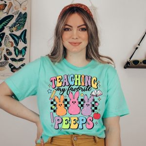 Teaching My Favorite Peeps Shirt Easter Shirt Teacher Shirt Easter Teacher Shirt Teacher T Shirt Easter Day Unique revetee 3