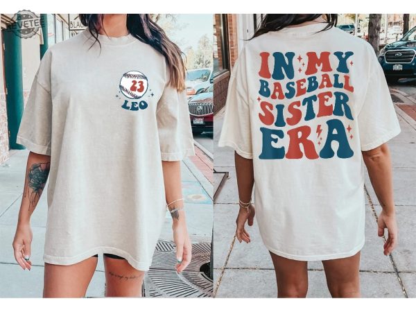 Custom In My Baseball Sister Era Shirt Personalized Baseball Sister Shirt Retro Youth Toddler Game Day Tee Unique revetee 1
