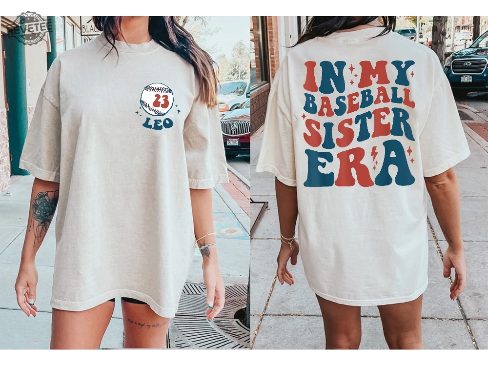 Custom In My Baseball Sister Era Shirt Personalized Baseball Sister Shirt Retro Youth Toddler Game Day Tee Unique