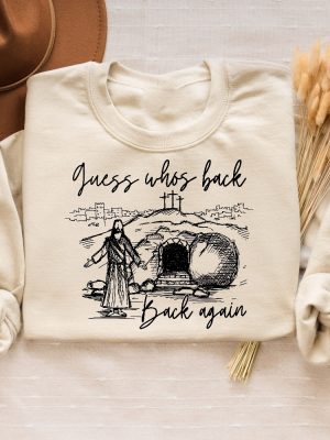 90S Guess Whos Back Again Vintage Funny Jesus Shirt Retro Funny Jesus Shirt Trendy Christian Faith Religious Graphic Tee Unique revetee 2