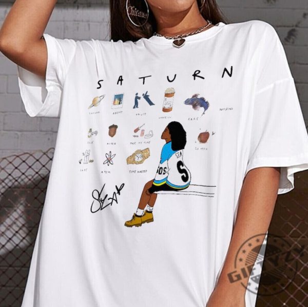 Sza Saturn Unisex Shirt White 2024 New Release Hoodie Music Fan Tshirt Saturn Single Sweatshirt Lana Album Shirt giftyzy 1