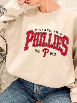 Vintage Phillies Baseball Sweatshirt Philadelphia Baseball Vintage Sweatshirt Retro Phillies Shirt Phillies Fan Sweatshirt Unique revetee 2