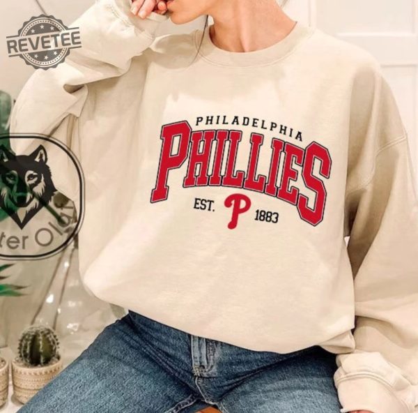 Vintage Phillies Baseball Sweatshirt Philadelphia Baseball Vintage Sweatshirt Retro Phillies Shirt Phillies Fan Sweatshirt Unique revetee 2