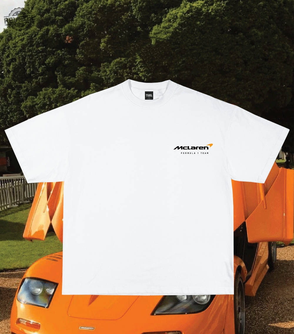 Mclaren F1 Racing Shirt Original Art Car Shirt Poster Type Design For Birthday Gifts For Car Guys Gift For Dad Unique