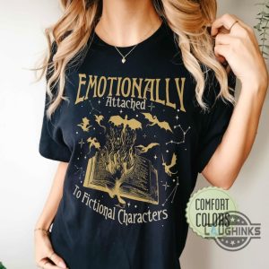 emotionally attached to fictional characters shirt sweatshirt hoodie mens womens funny fourth wing tshirt basgiath war college tee gift for fantasy book lover laughinks 4