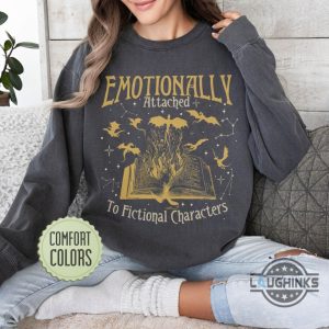 emotionally attached to fictional characters shirt sweatshirt hoodie mens womens funny fourth wing tshirt basgiath war college tee gift for fantasy book lover laughinks 5
