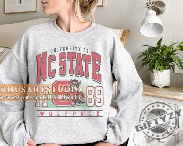 Retro Nc State Football Shirt Nc State Tshirt Nc Statewolfpack Mascot Sweatshirt Ncaa Football Hoodie Best Gift Ever giftyzy 1