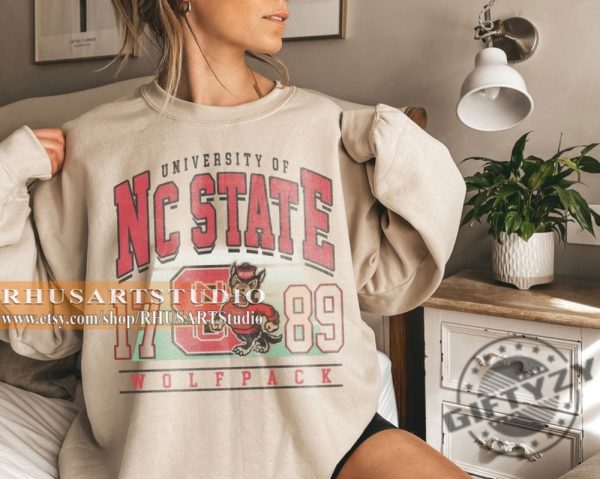 Retro Nc State Football Shirt Nc State Tshirt Nc Statewolfpack Mascot Sweatshirt Ncaa Football Hoodie Best Gift Ever giftyzy 2