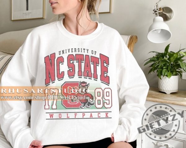 Retro Nc State Football Shirt Nc State Tshirt Nc Statewolfpack Mascot Sweatshirt Ncaa Football Hoodie Best Gift Ever giftyzy 5