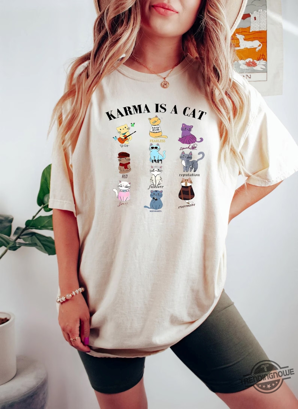 Karma Is A Cat Shirt Taylor Eras Cat Lover T Shirt Swiftie Cat Tee Midnights Cat T Shirt Merch Outfit Eras Shirt