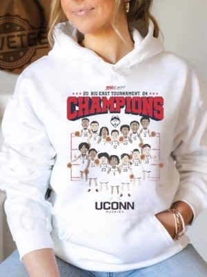 Uconn Ncaa Mens Basketball 2024 Big East Tournament Champions Team Caricature T Shirt Unique Sweatshirt revetee 3