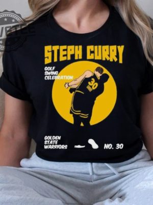 Steph Curry With The Golf Celebration Golden State Warriors Shirt Unique Sweatshirt Hoodie More revetee 2