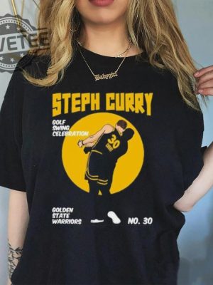 Steph Curry With The Golf Celebration Golden State Warriors Shirt Unique Sweatshirt Hoodie More revetee 3