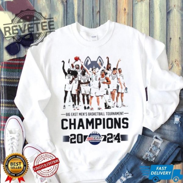 Uconn Huskies Big East Mens Basketball Tournament Champions 2024 Shirt Unique Hoodie Sweatshirt More revetee 4