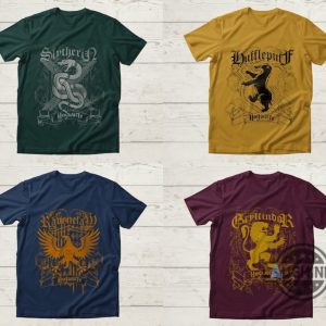 hogwarts t shirt sweatshirt hoodie mens womens harry potter hogwarts houses shirts quidditch shirt slytherin ravenclaw gryffindor hufflepuff team tee gift laughinks 4