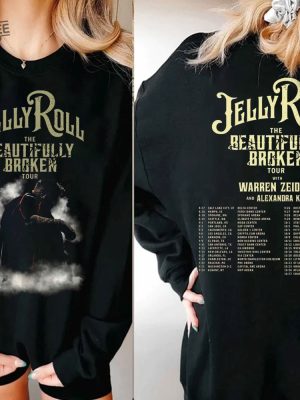 Vintage Jelly Roll The Beautifully Broken Tour 2024 Shirt Jelly Roll Fan Shirt Jelly Roll Freestyle Jelly Roll Merch Unique revetee 2